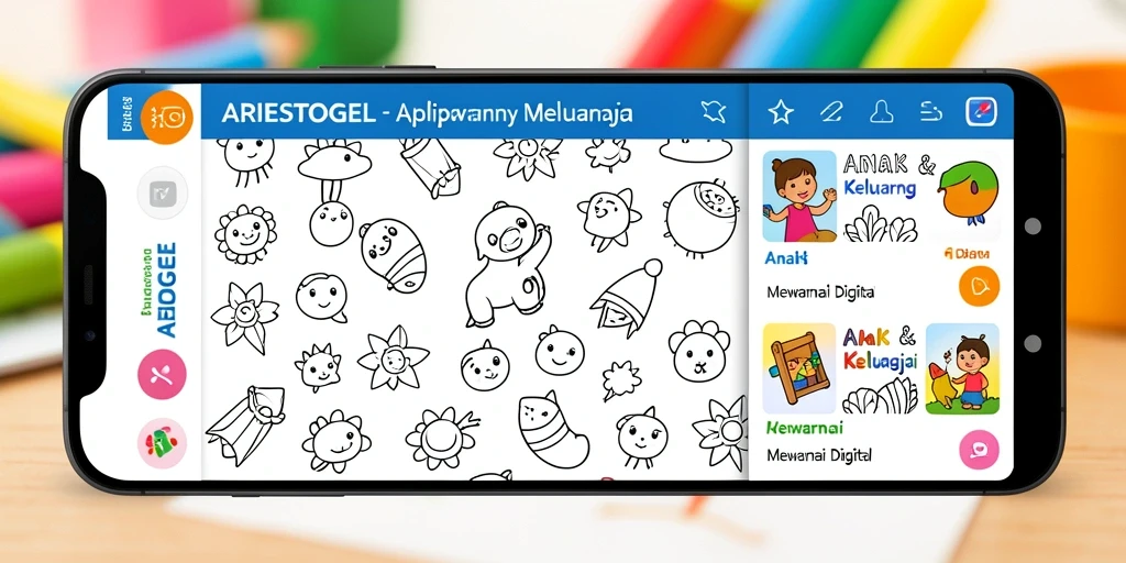 Antarmuka aplikasi ARIESTOGEL yang menarik dan warna-warni.