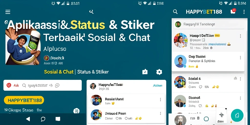 Antarmuka yang menarik dan stiker beragam dari HAPPYBET188.