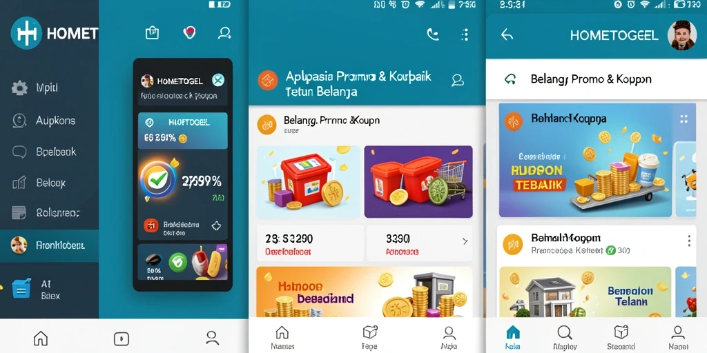 Tampilan antarmuka aplikasi HOMETOGEL yang ramah pengguna.