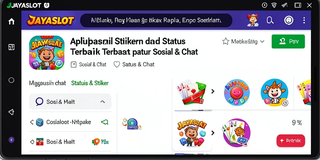 Tampilan antarmuka JAYASLOT yang user-friendly dan menarik.