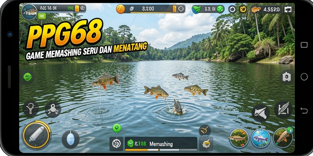Antarmuka pengguna PGG68 yang menarik dan mudah dinavigasi saat memancing.