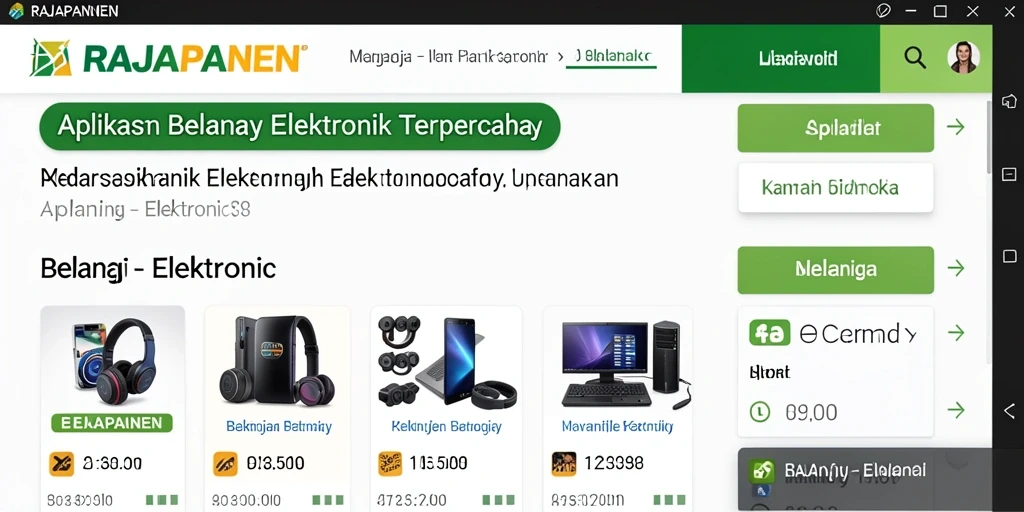 Antarmuka pengguna RAJAPANEN yang modern dan menarik.