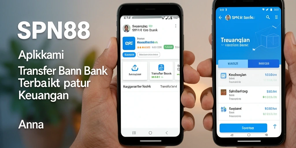 Tampilan antarmuka aplikasi SPN88 untuk transfer bank yang mudah digunakan.
