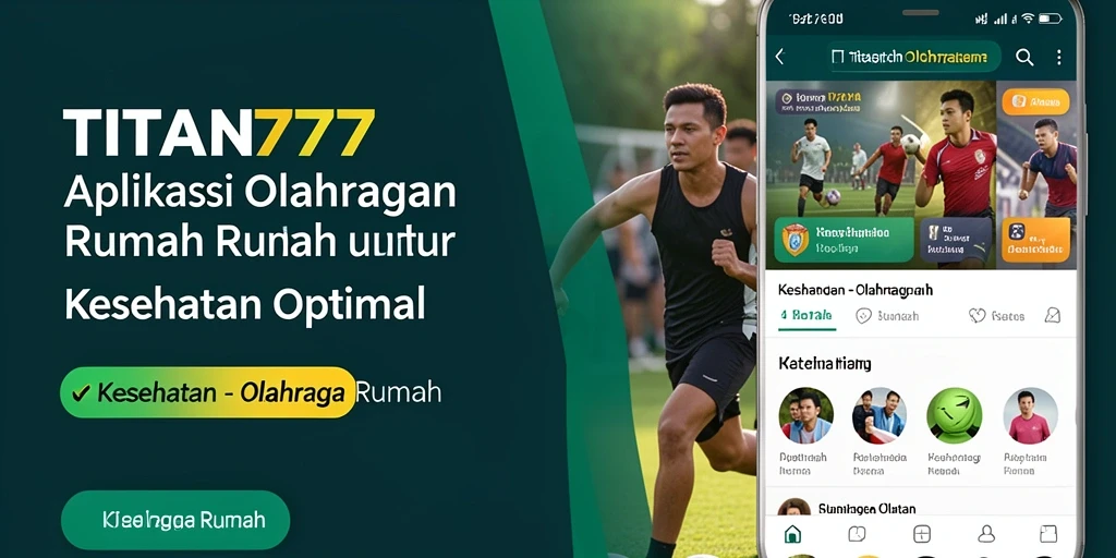 Antarmuka aplikasi TITAN777 untuk program olahraga rumah yang menarik.