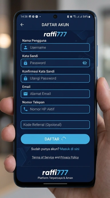 Daftar Akun Baru raffi777 untuk Pengguna Android